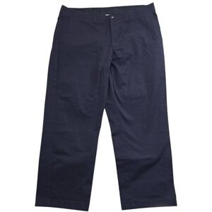 Lands End Blue Chino Pants Mens Size 40 Khaki Cotton Traditional Fit Soft Casual